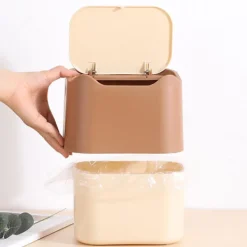 New Mini Bänksoptunna Avfallskorg för Bänkskiva Bord Bredvid Kaffe 17.5x13x13.5cm