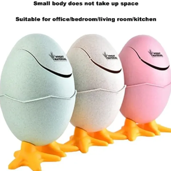 Online Mini Bordspapperskorg Med Äggskalslock Söt Papperskorg Flip