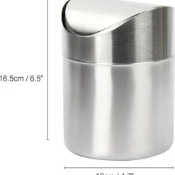 Outlet unbranded Mini Bordssopbehållare i Rostfritt Stål, 1,5L Kapacitet