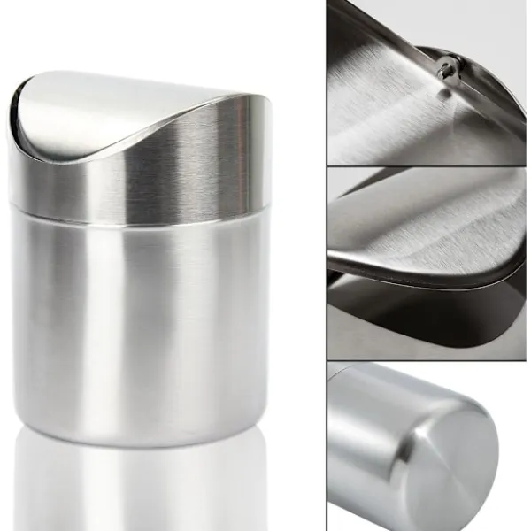 Outlet unbranded Mini Bordssopbehållare i Rostfritt Stål, 1,5L Kapacitet