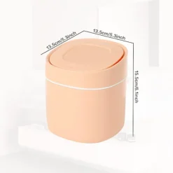 New Mini Bordssopbehållare med Lock Liten Sovrum Pappers Sopbehållare fo