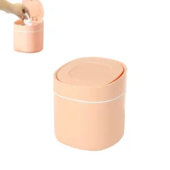 New Mini Bordssopbehållare med Lock Liten Sovrum Pappers Sopbehållare fo