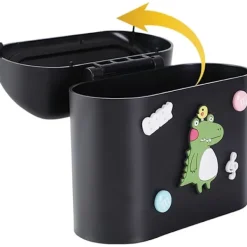 Mini Bärbar Läcksäker Plastbilkopphållare Papperskorg Läcksäker