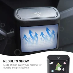 Mini Bärbar Läcksäker Plastbilkopphållare Papperskorg Läcksäker