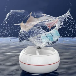 Online Mini Bärbar Tvättmaskin (Vit), Bärbar Tvättmaskin för Kläder, Sminkborstar, Frukt och Grönsaker