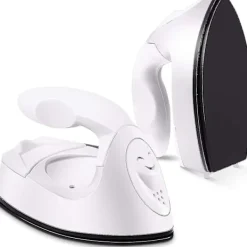 Discount Mini Craft Iron Mini Värmepress Mini Strykjärn Portabel Handhållen Värmepress Litet Strykjärn Med Laddningsbas Vit