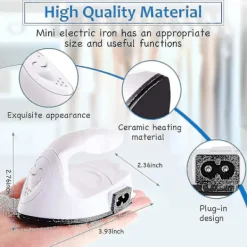 Discount Selected deals Mini Craft Iron Mini Värmepress Mini Strykjärn Bärbar Handhållen Värmepress Liten Strykjärn Med Laddningsbas White