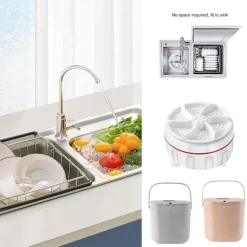 Mini Diskmaskin Portabel Bänkdiskmaskin Djuprengöring för Köket washing machine 1pcs