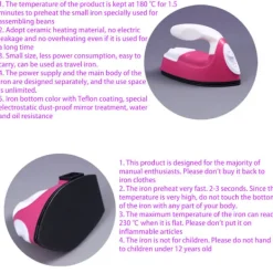 Sale Mini Elektrisk Strykjärn Bärbar Kläder Elektrisk Sömnadsjärn Perfekt för Reseförnödenheter Snabb Strykning Bärbar Elektrisk Sömnadsjärn