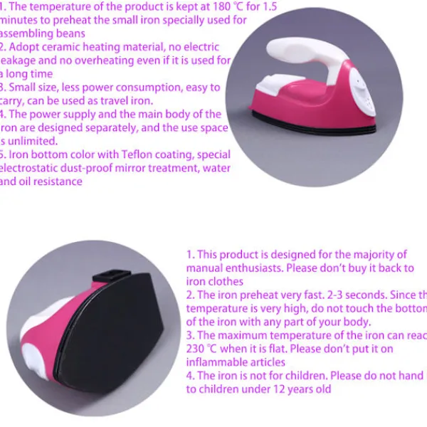 Sale Mini Elektrisk Strykjärn Bärbar Kläder Elektrisk Sömnadsjärn Perfekt för Reseförnödenheter Snabb Strykning Bärbar Elektrisk Sömnadsjärn