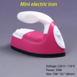 Online Mini Elektriskt strykjärn Bärbart resestrykjärn för högskola och resor Snabbstrykning EU-kontakt