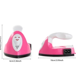 Online Mini Elektriskt strykjärn Bärbart resestrykjärn för högskola och resor Snabbstrykning EU-kontakt