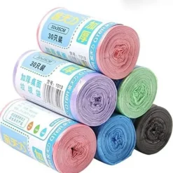 Sale Mini Engångssoppåsar för Bil, Badrum, Sovrum, Kök & Kontor - 3 Rullar (Blandade Färger) [JUN]