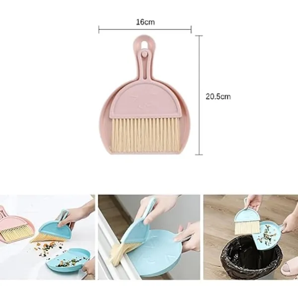 Discount Mini Hand Sop och Skyffel Set, Skyffel och Kvast Set Desktop Sopkvast, Skyffel Kvast Nesting Tiny Rengöringskvast för Skrivbord, Tangentbord, Katt, Hund | Fyndiq