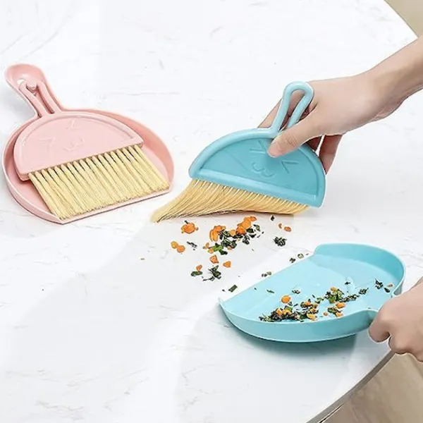 Discount Mini Hand Sop och Skyffel Set, Skyffel och Kvast Set Desktop Sopkvast, Skyffel Kvast Nesting Tiny Rengöringskvast för Skrivbord, Tangentbord, Katt, Hund | Fyndiq