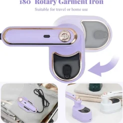 Best EASTVAPS Mini Handhållen Ångstrykjärn, Portabel Dubbelanvänd Klädångare för Resor & Hem