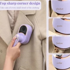 Best EASTVAPS Mini Handhållen Ångstrykjärn, Portabel Dubbelanvänd Klädångare för Resor & Hem