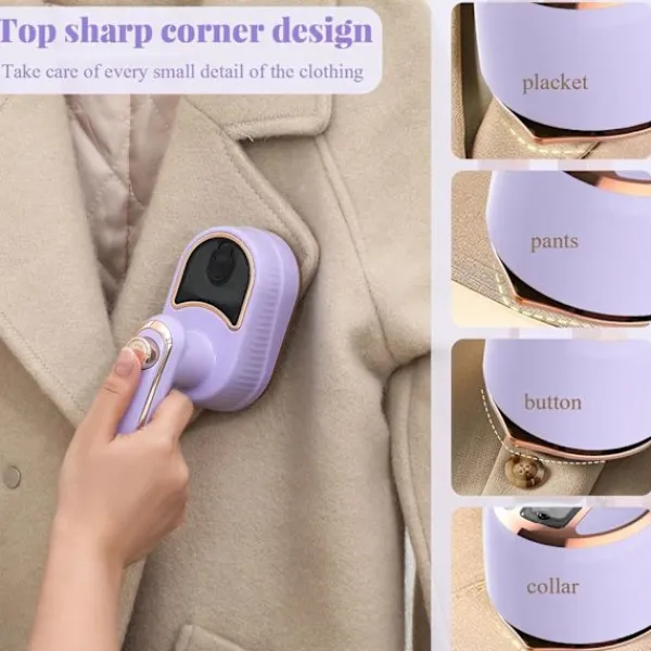 Best EASTVAPS Mini Handhållen Ångstrykjärn, Portabel Dubbelanvänd Klädångare för Resor & Hem