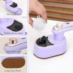 Best EASTVAPS Mini Handhållen Ångstrykjärn, Portabel Dubbelanvänd Klädångare för Resor & Hem