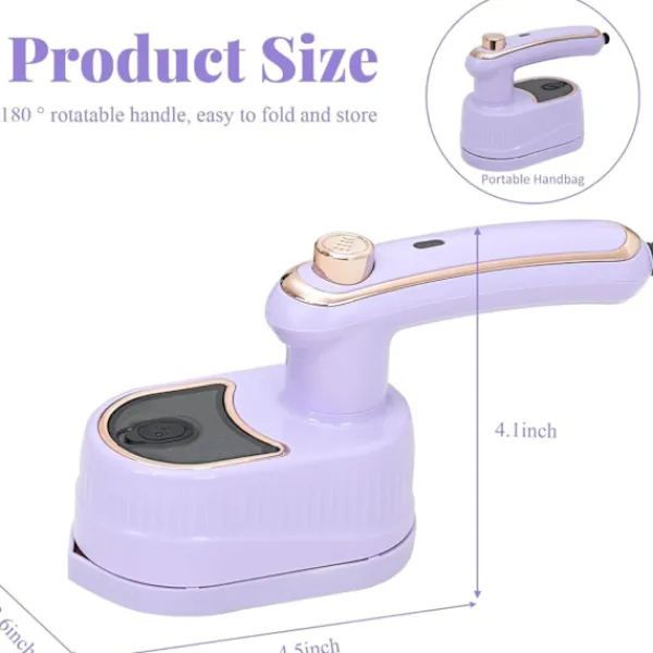 Best EASTVAPS Mini Handhållen Ångstrykjärn, Portabel Dubbelanvänd Klädångare för Resor & Hem