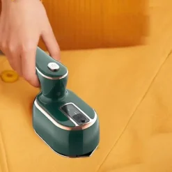 Best Mini Handhållen Ångstrykjärn med Roterbart Handtag Torr Våt Användning Lättviktig Bärbar Klädångare Strykmaskin EU Plug purple