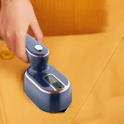 Best Mini Handhållen Ångstrykjärn med Roterbart Handtag Torr Våt Användning Lättviktig Bärbar Klädångare Strykmaskin EU Plug purple