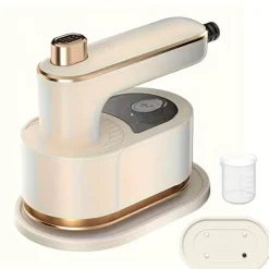 Mini Hopfällbar Handhållen Ångare, 180° Roterande Munstycke med Snabb Uppvärmning, Snabb Rynkborttagare för Resor Studenthem, Vit. White