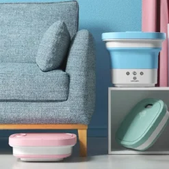 New Mini hopfällbar tvättmaskin för tvätt av underkläder, strumpor och babykläder Purple