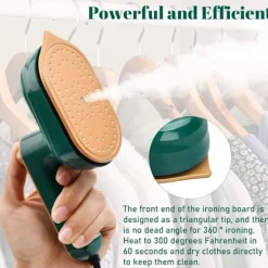 Sale Mini Hopfällbart Strykjärn med Spray för Kläder, Nano Ångstrykjärn Snabb Uppvärmning med 50ml Vatten, Strykmaskin för Tyg Sömnad och Hantverk