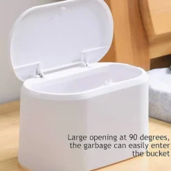 Online Mini Kontor Kreativ Plast Täckt Papperskorg Kök Vardagsrum Student Sovsal Skräppress