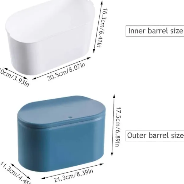 Online Mini Kontor Kreativ Plast Täckt Papperskorg Kök Vardagsrum Student Sovsal Skräppress