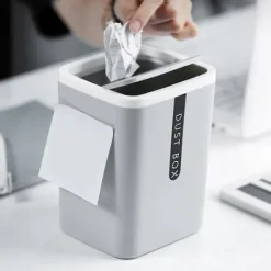 Outlet Mini Liten Papperskorg Skrivbord Sopkorg Hem Bord Plast Kontorsmaterial Soptunna