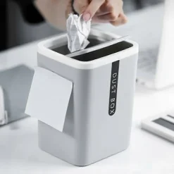 New Mini Liten Papperskorg Skrivbord Sopkorg Hem Bord Plast Kontorsmaterial Soptunna Diverse Tunna Låda[D]