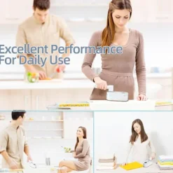 Clearance Holocky Mini Ångstrykjärn, Bärbar Ångstrykjärn med 8 Förinställda Ång- och Temperaturinställningar EU White