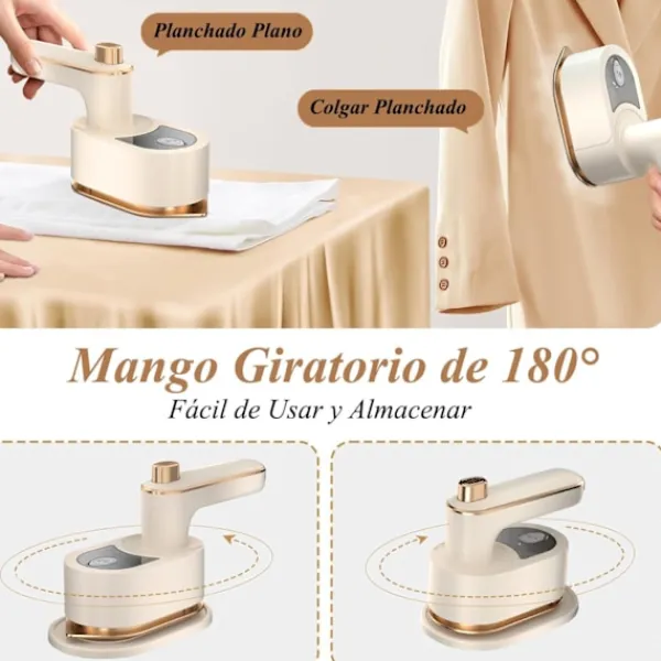 Hot Mini Ångstrykjärn för Resor Handhållen Bärbar Ångare för Kläder Ångmaskin 180° Rotera Handtag Mini