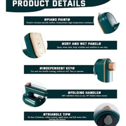 Online Generic Mini Ångstrykjärn, Handhållet Ångstrykjärn för Hushåll, Mini Vått och Torrt Ångstrykjärn, Portabelt Resestrykjärn, A105 Strykjärn