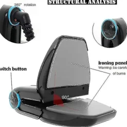 Outlet Mini Ångstrykjärn, Vikbart Mini Krageång, Resestrukjärn Tygångare, Handhållen Vikbart Mini Resestrukjärn med 6 Justerbara Temperaturmönster, Perfekt | Fyndiq