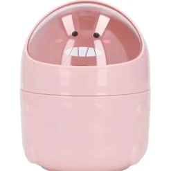 New Mini papperskorg för kontor, Mini papperskorg med svänglock Söt papperskorg för kontor Student sovsal Sängbord (rosa)