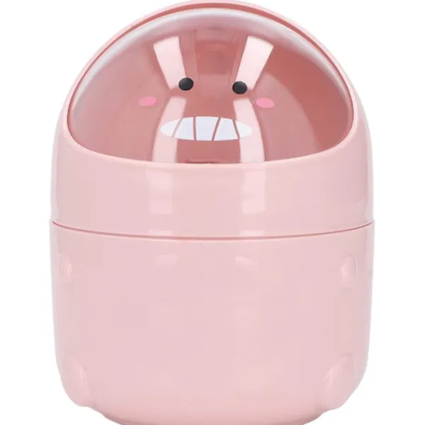 New Mini papperskorg för kontor, Mini papperskorg med svänglock Söt papperskorg för kontor Student sovsal Sängbord (rosa)