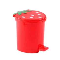 Online Mini papperskorg för skrivbord, liten bänkkorg för skrivbord, kontor, sminkbord, röd