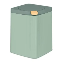 Outlet Mini papperskorg med lock för skrivbord, papperskorg, lämplig för kontor, hem, liten papperskorg