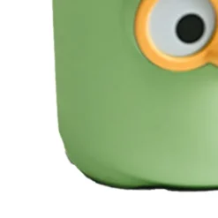 Online Mini Papperskorg med Lock Söt Tecknad Design Plast Skrivbords Papperskorg för Bord Sängbord Kontor Grön