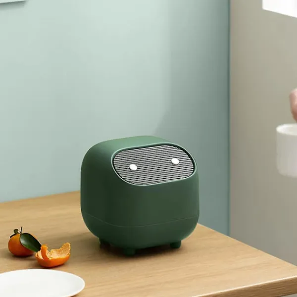 Hot Mini papperskorg med lock för diskbänk, söt plastkorg för skrivbord, badrum