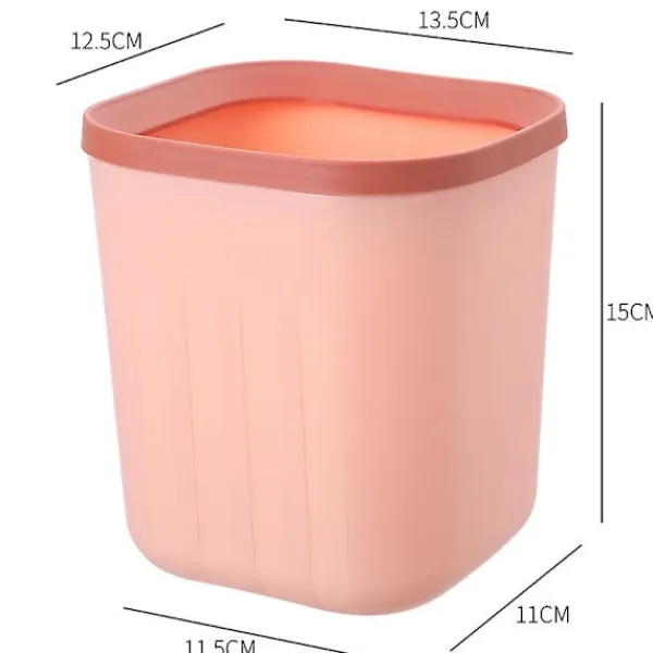 Mini Papperskorg Skrivbord Mini Soptunna Hushållsrengöringsverktyg Kompatibel med Hemmakontor Pink