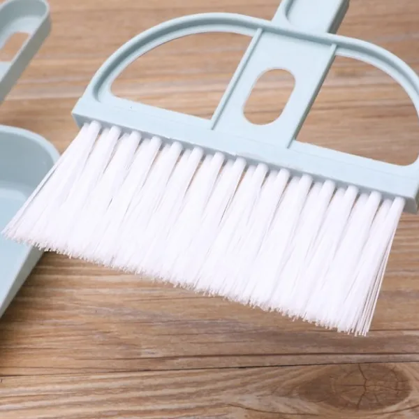 Hot Mini Portabel Smulborste/Liten Mjuk Borstskyffel/Rengöringsverktyg kompatibelt Hem, Kök, Sovrum, Kontor (Blå)