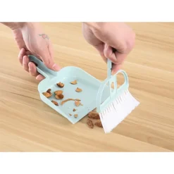 Hot Mini Portabel Smulborste/Liten Mjuk Borstskyffel/Rengöringsverktyg kompatibelt Hem, Kök, Sovrum, Kontor (Blå)