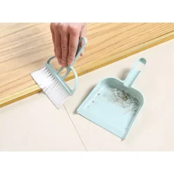 Hot Mini Portabel Smulborste/Liten Mjuk Borstskyffel/Rengöringsverktyg kompatibelt Hem, Kök, Sovrum, Kontor (Blå)