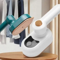 Mini Portabel Strykjärn Handhållet Strykjärn Hushåll Handhållet Strykjärn Roterande Vikbart Strykjärn EU-KONTAKT (Vit)
