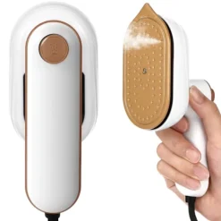 Best Mini Portabel Strykmaskin, 180° Roterbar Handhållen Ångstrykjärn, Snabb Uppvärmning, Vikbar Med Sladd, Torr Våt Strykställ för Resekläder, AB-1
