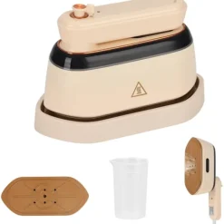 Clearance Mini Resefärgplanka för Resor, 2-i-1 Torr- och Ångstrykning, Bärbar Klädångare, Liten Planka med 180° Rotationshandtag